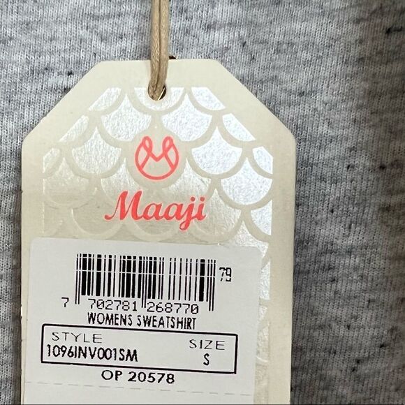 Maaji Only To Inspire 2-in-1 Adult Face Mask Hoodie Top In Gray - Picture 5 of 6